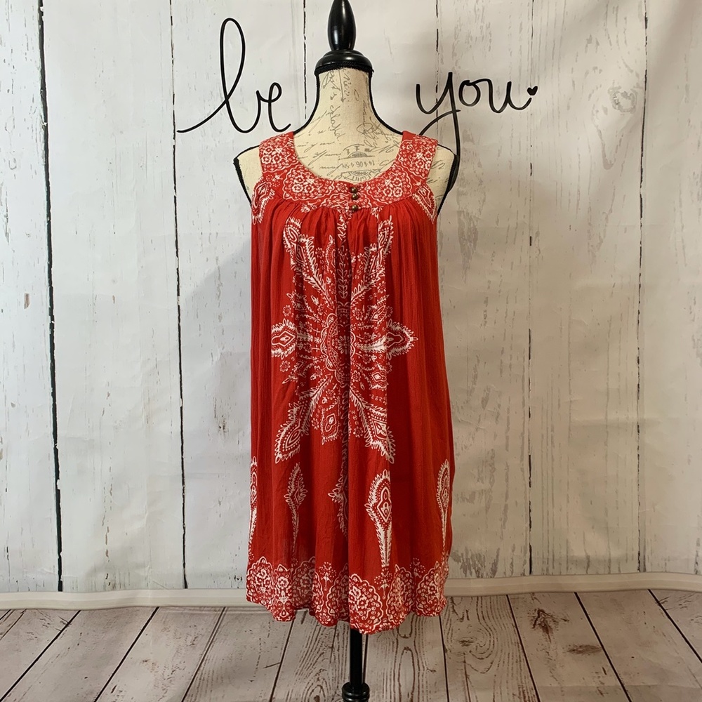 Mandala NWT  Floral Batik Print Tunic or Dress OS
